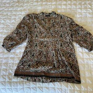 Anthro Tolani silk  Floral Print Women's Top